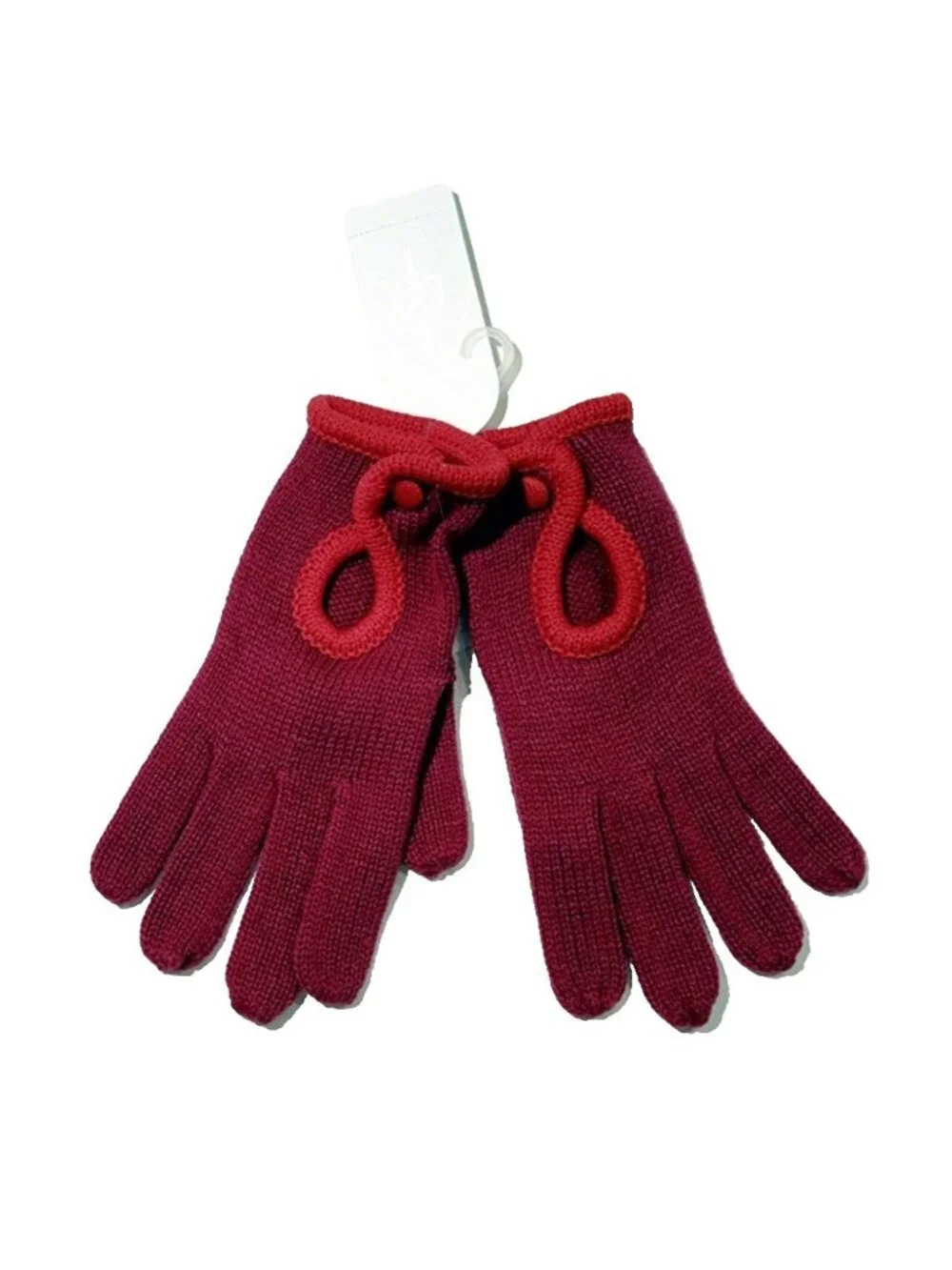 JESSICA SIMPSON Red PURPLE Pet GLOVES Knit Driver ACRYLIC Winter ONE SIZE